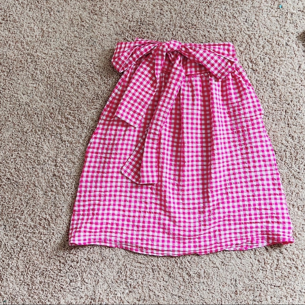 Pink gingham skirt